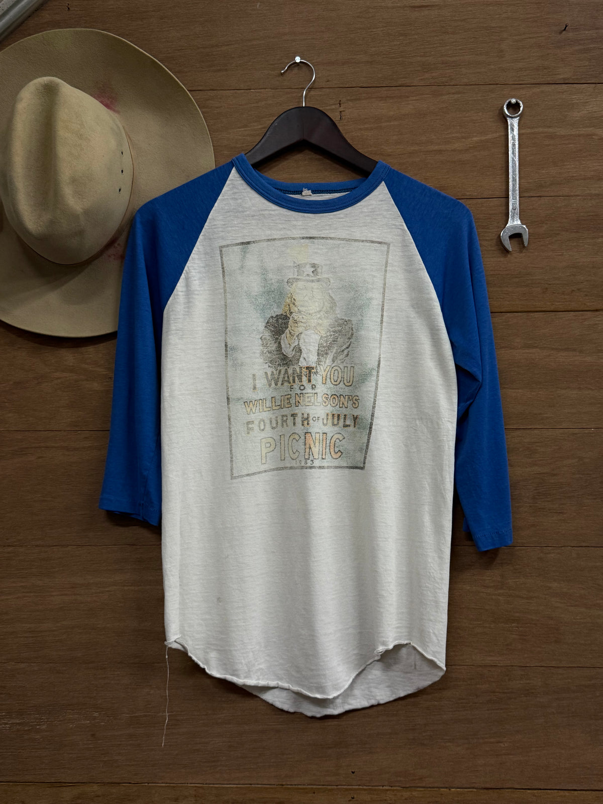1983 Willie Nelson 4th of July Picnic Two Tone Tee
