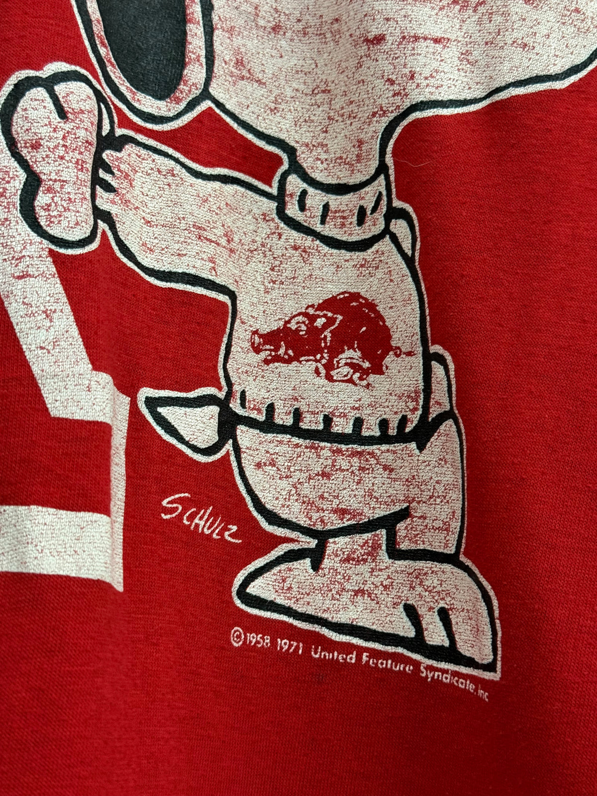 80s Arkansas Razorbacks Snoopy Tee