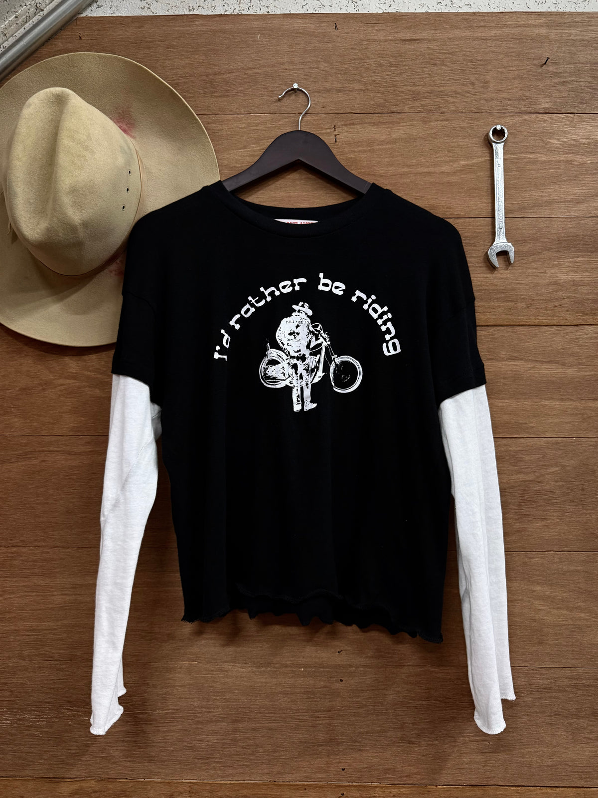 I’d rather be riding Layered Long Sleeve T-Shirt