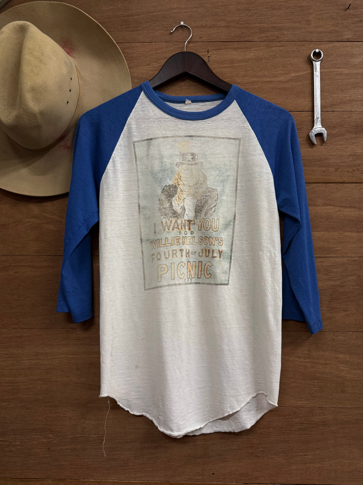 1983 Willie Nelson 4th of July Picnic Two Tone Tee