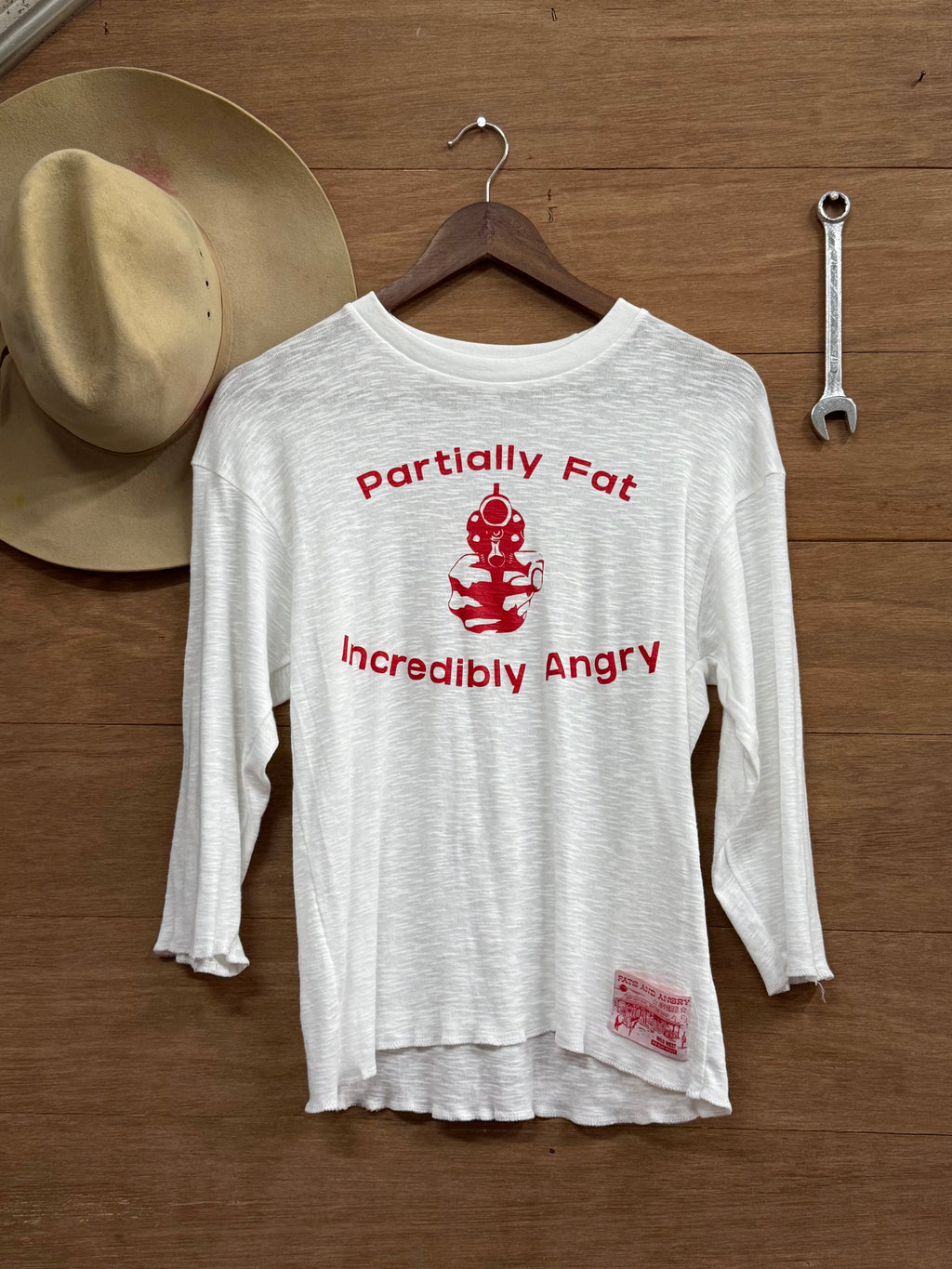 Partially Fat, Incredibly Angry 3/4 sleeve T-shirt