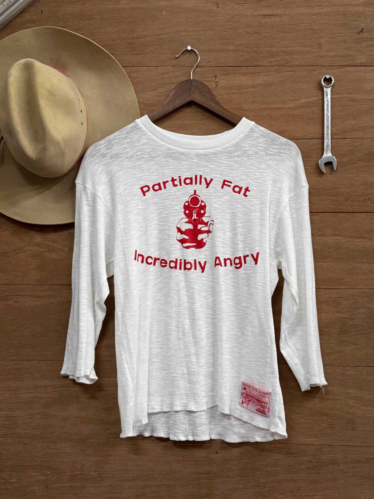 Partially Fat, Incredibly Angry 3/4 sleeve T-shirt