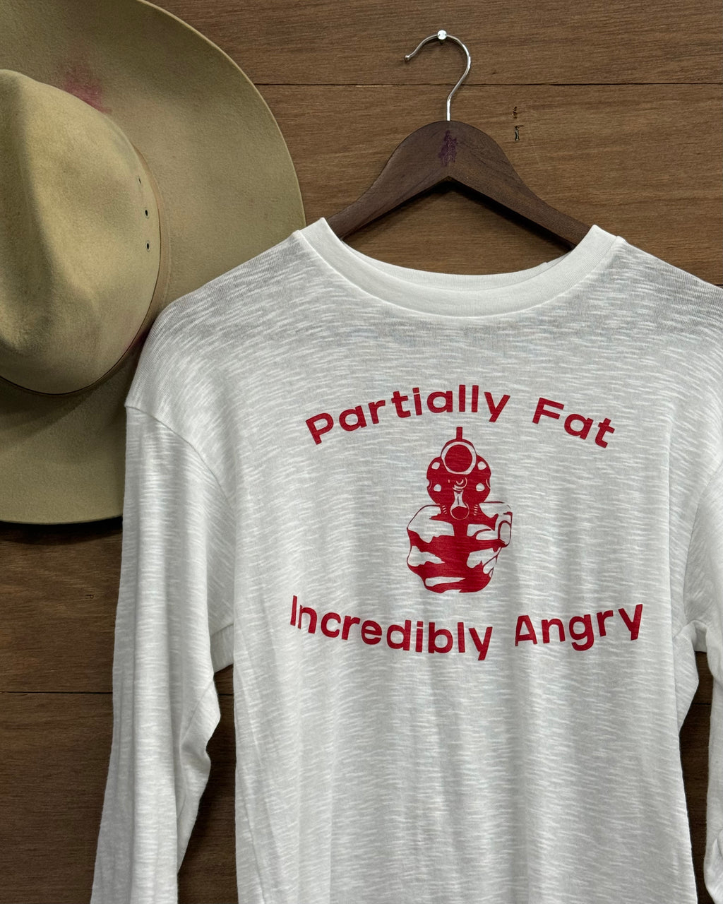 Partially Fat, Incredibly Angry 3/4 sleeve T-shirt